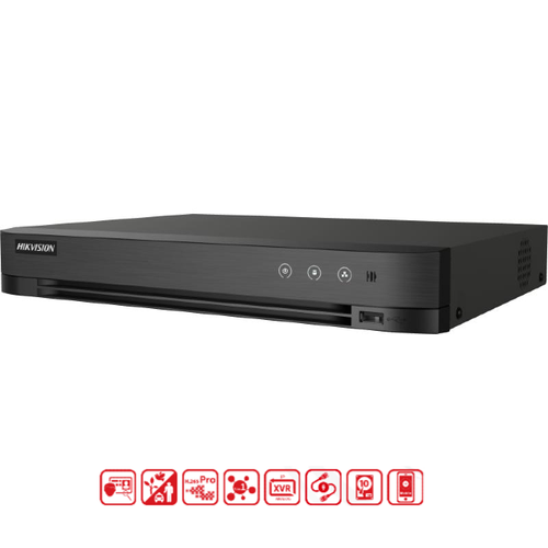 Hikvision iDS-7204HUHI-M1/XT 4 Channel AcuSense Turbo HD Hybrid CCTV DVR with AI Human and Vehicle Detection