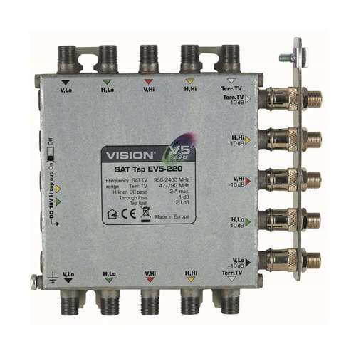 Vision EV5-220 1 Way 20dB IRS Tap | V5-EVO 5-Wire Multiswitch Tap