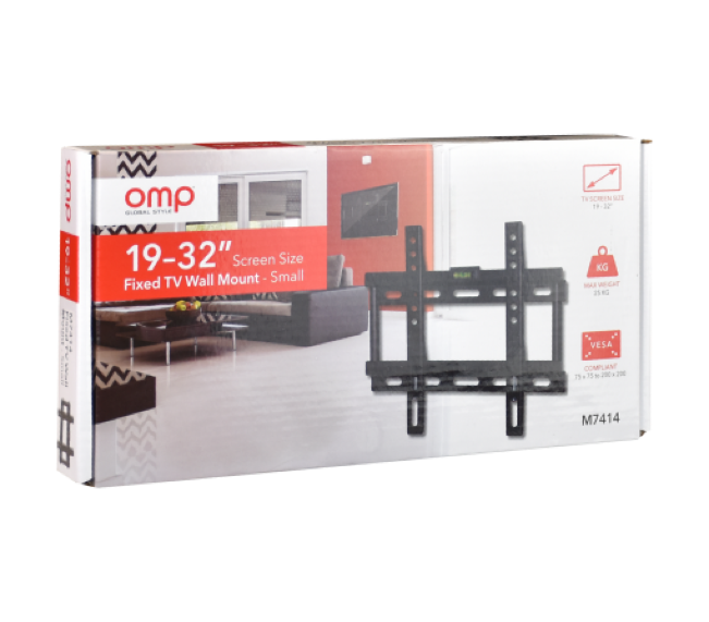 OMP M7414 - Fixed small tv wall mount - 19" to 32" Chester digital supplies