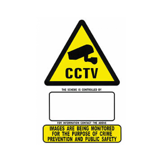 Rigid PVC plastic CCTV signs