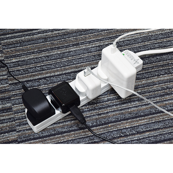UK 4 Gang Extension Lead with Surge Protection