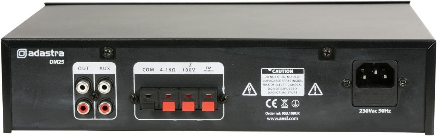 Adastra - DM25 Digital 100V Mixer-Amp 25W with USB/FM and Bluetooth