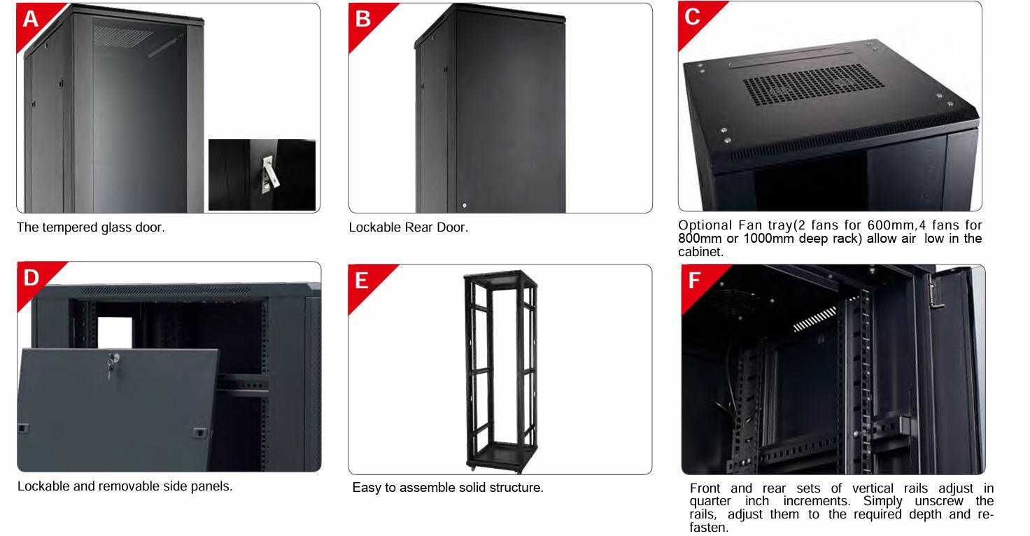 All-rack 12u Floor Data Cabinets