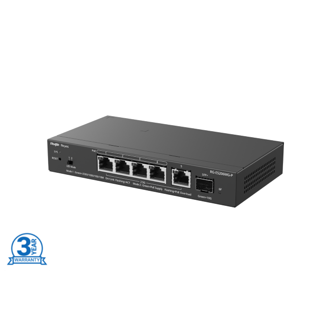 Ruijie Reyee RG-ES206MG-P Multi-Gigabit PoE switch RG-ES206MG-P