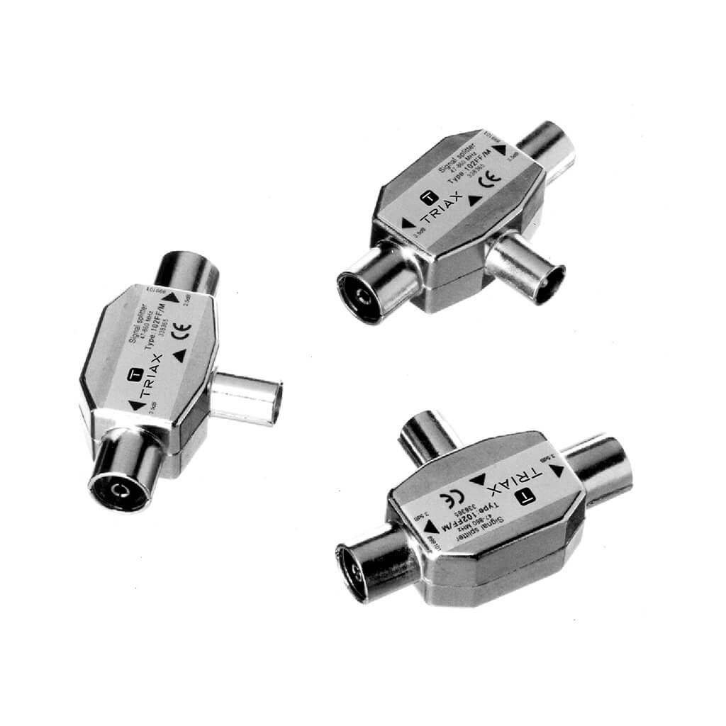 triax 102 FF/M - 2 Way Splitter with IEC Connector