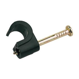 4.5mm UF Black Round Cable Clip - 100 Pack