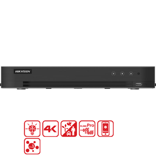 Hikvison iDS-7216HQHI-M1/XT Supports up to 16 channels of video input, allowing you to connect multiple cameras to the DVR.
