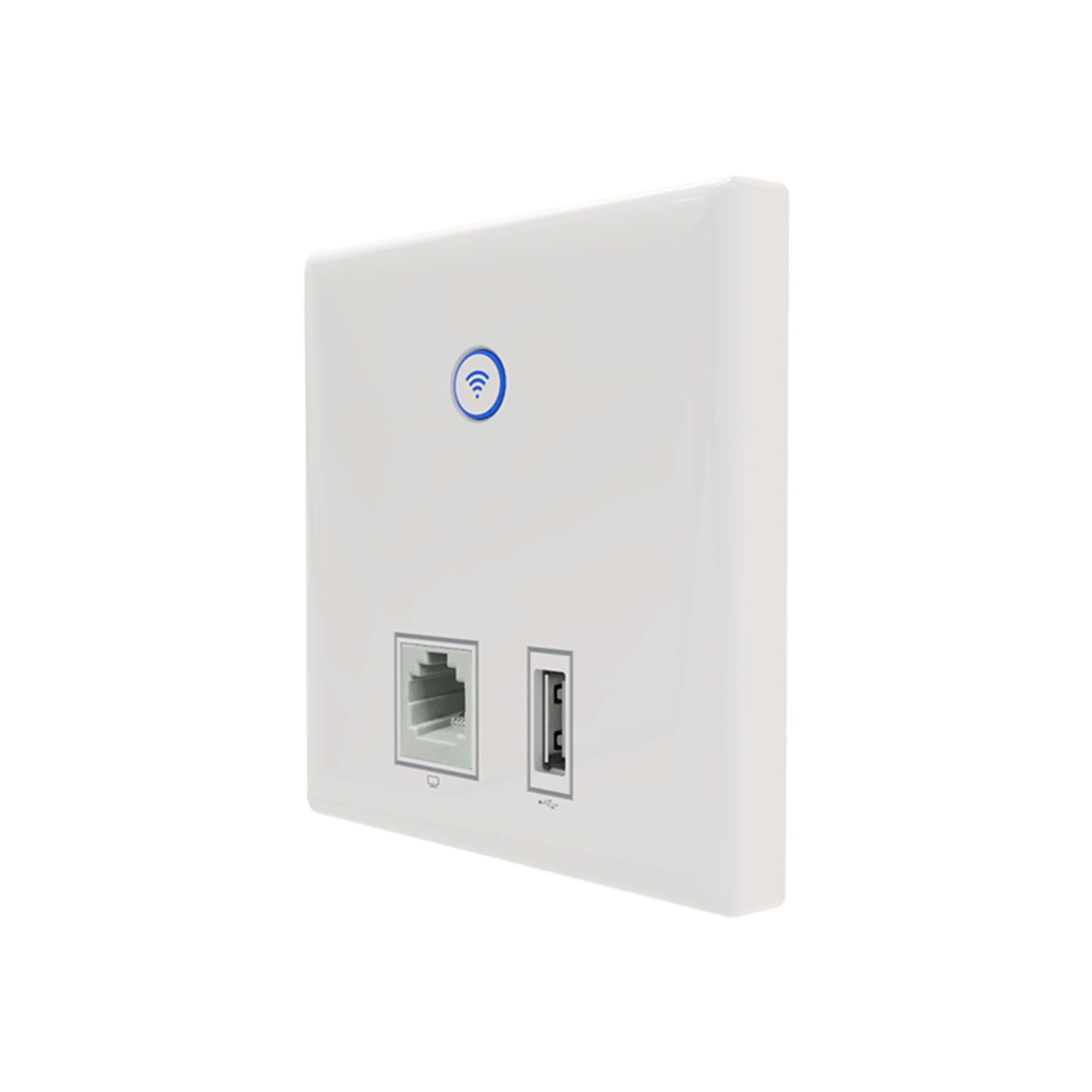 WAP D - Dual Band 750Mbps In-Wall AP with USB Charger