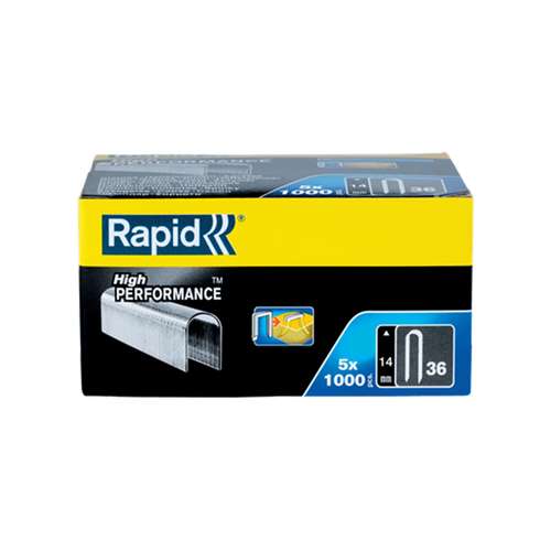 Rapid R36 14mm Galvanised Cable Staples | 1000 Pack Low Voltage Cable Fixing Staples