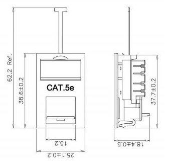 Cat5e UTP LJ6c module