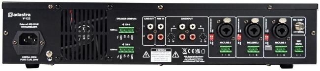 Adastra V-122 Mixer-Amplifier 2x120W 100V with DAB+/FM/USB/SD/BT
