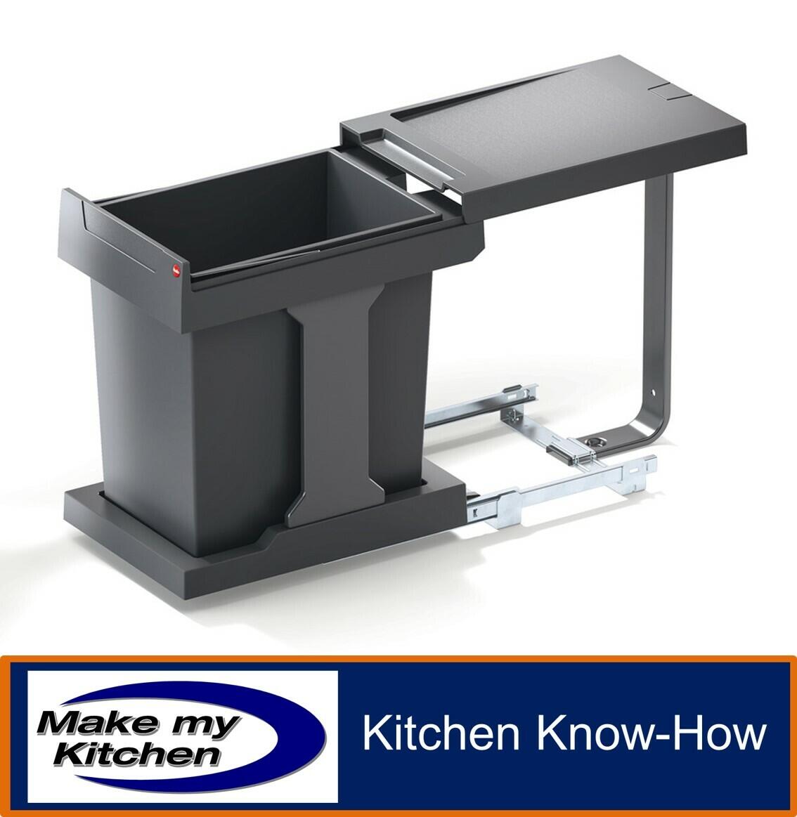 Hailo Solo Pull Out 20ltr Kitchen Waste Bin for 300mm hinged door ...