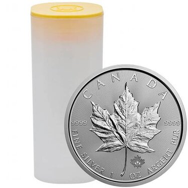 Canadian Maple Leaf 2020 1OZ Silver Coin Tube (X25 Coins)