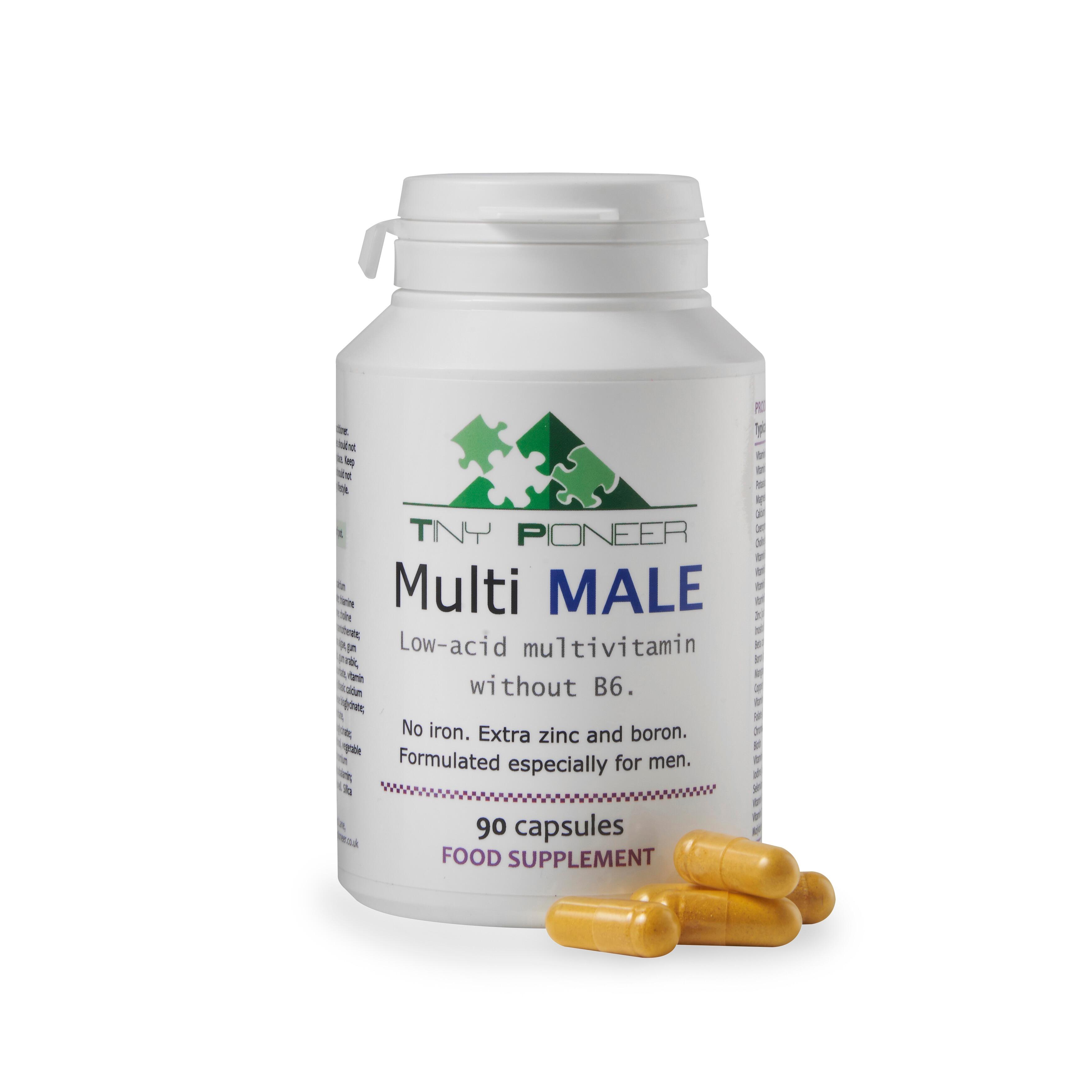 Low-acid multivitamin without B6