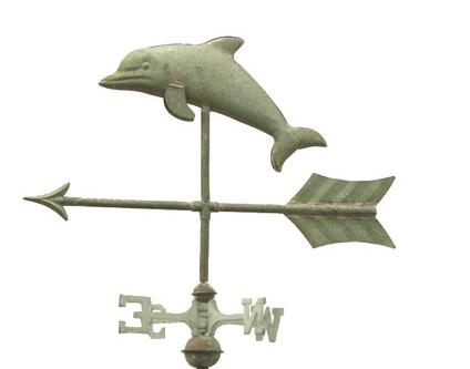 Cottage Dolphin Copper Weathervane