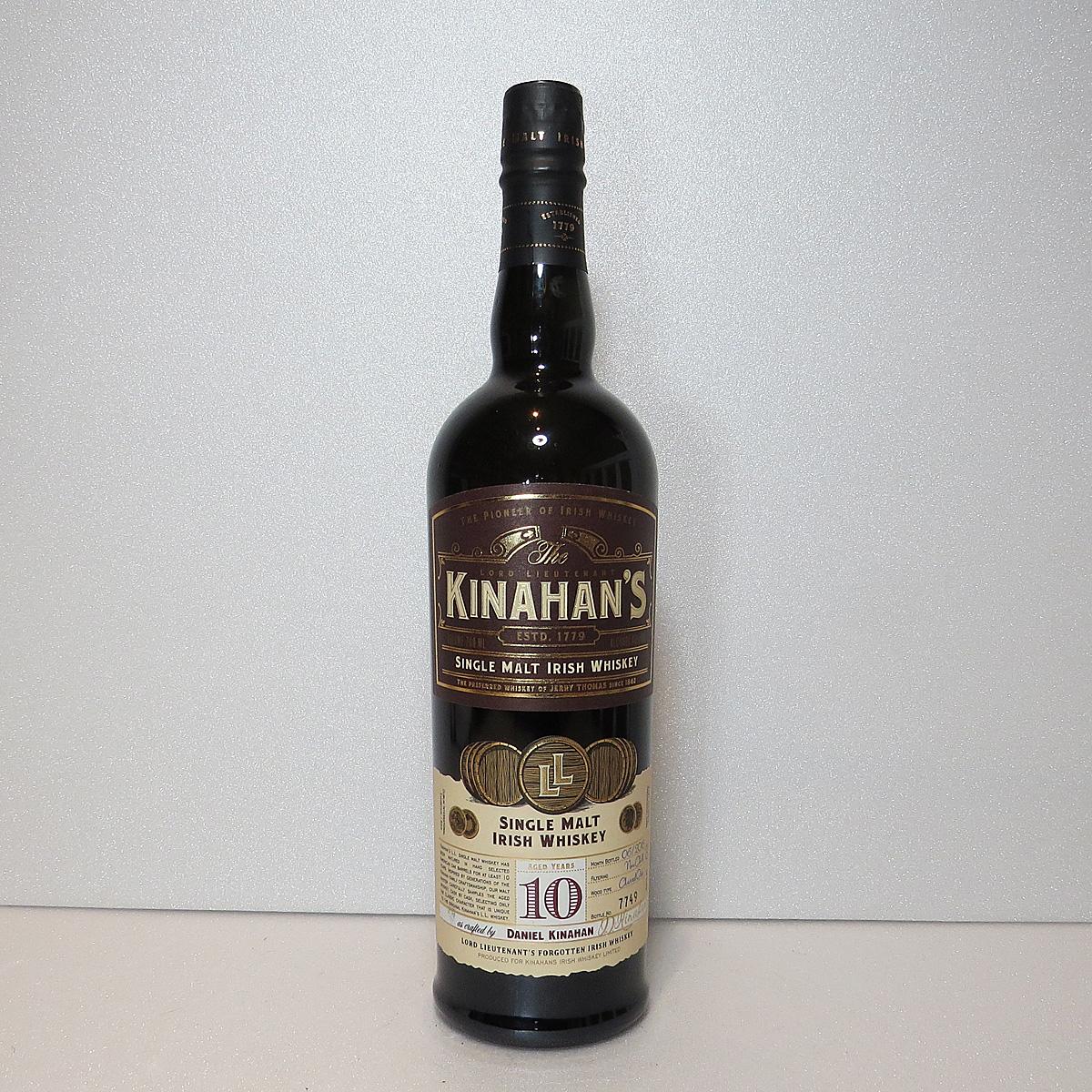 Kinahan's 10 Year Old Single Malt Irish Whiskey Charred Oak Cask ...