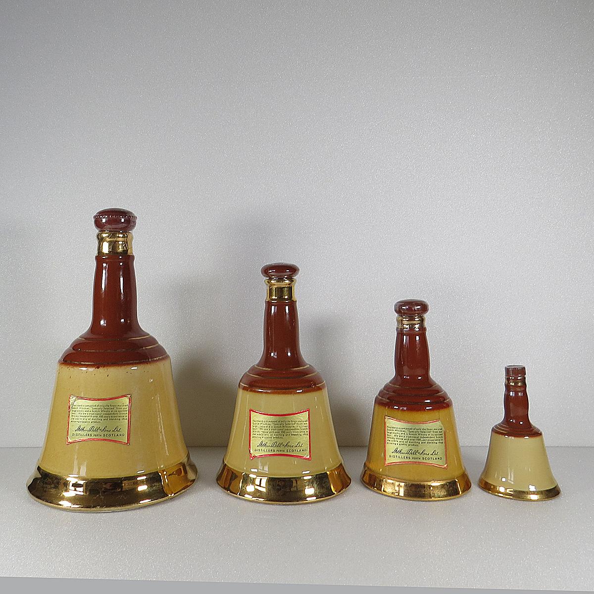 Bells 1970s 4 decanters b