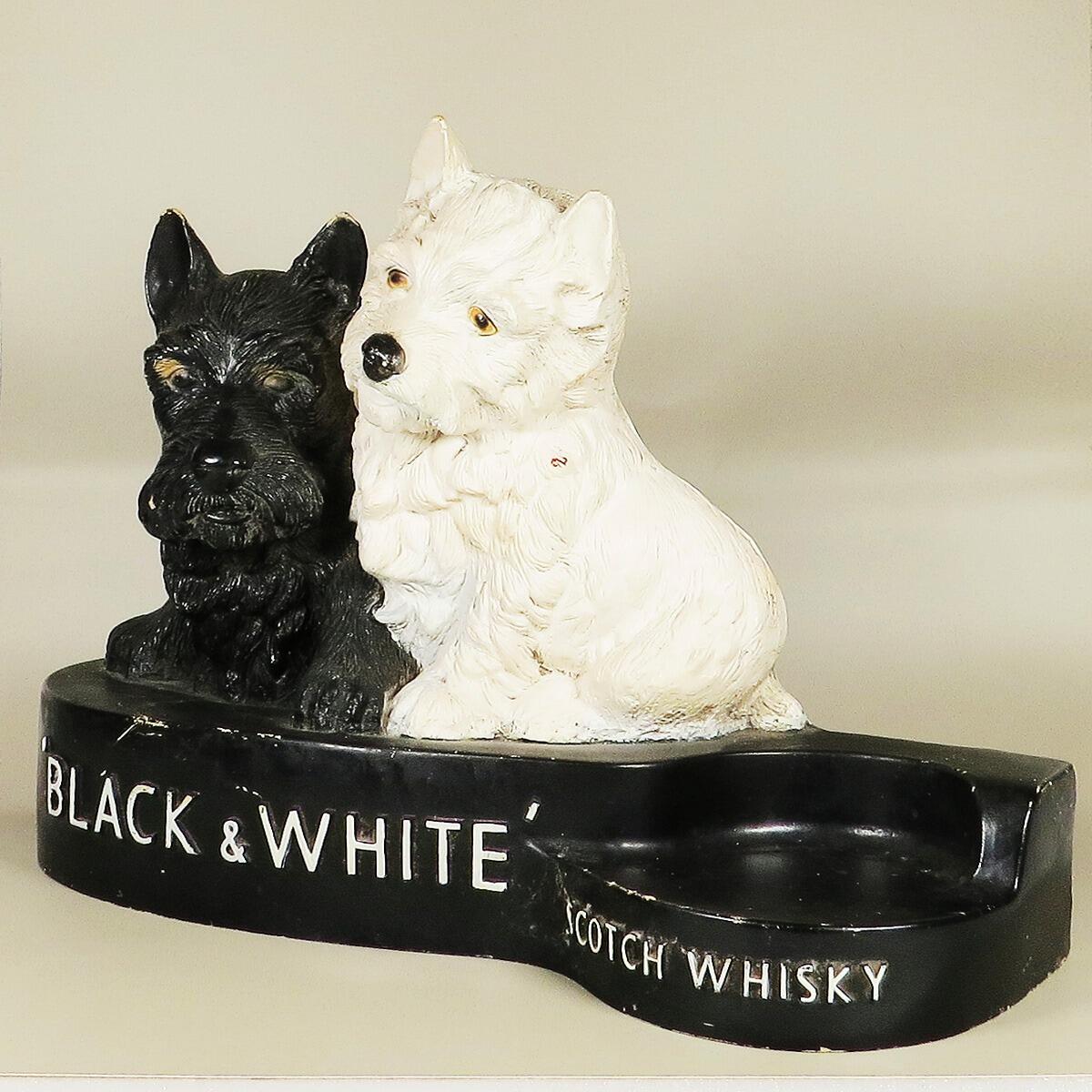 BLACK&WHITE 置物 ビンテージ レトロ 犬 スコッチ ウイスキー BLACK&WHITEスコッチウイスキー 犬置物 ビンテージ レトロ 【公式通販】