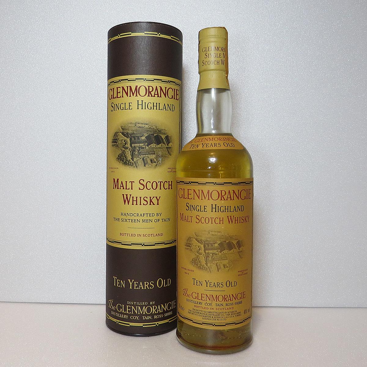 Glenmorangie 10 Year Old from 1990s in Carton Tube (70cl, 40%)
