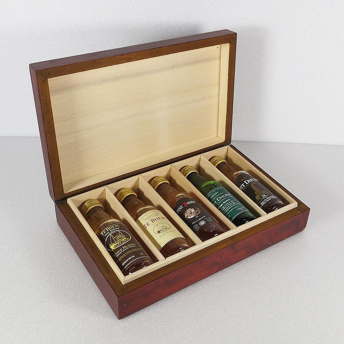 Gaelic Whiskies 5 mini wood box