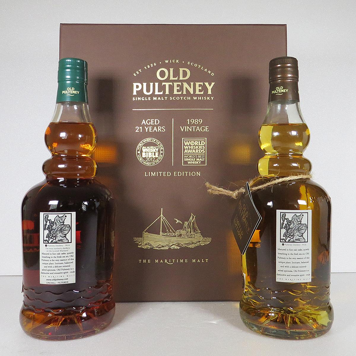Old Pulteney 21 and 1989 2015 Set