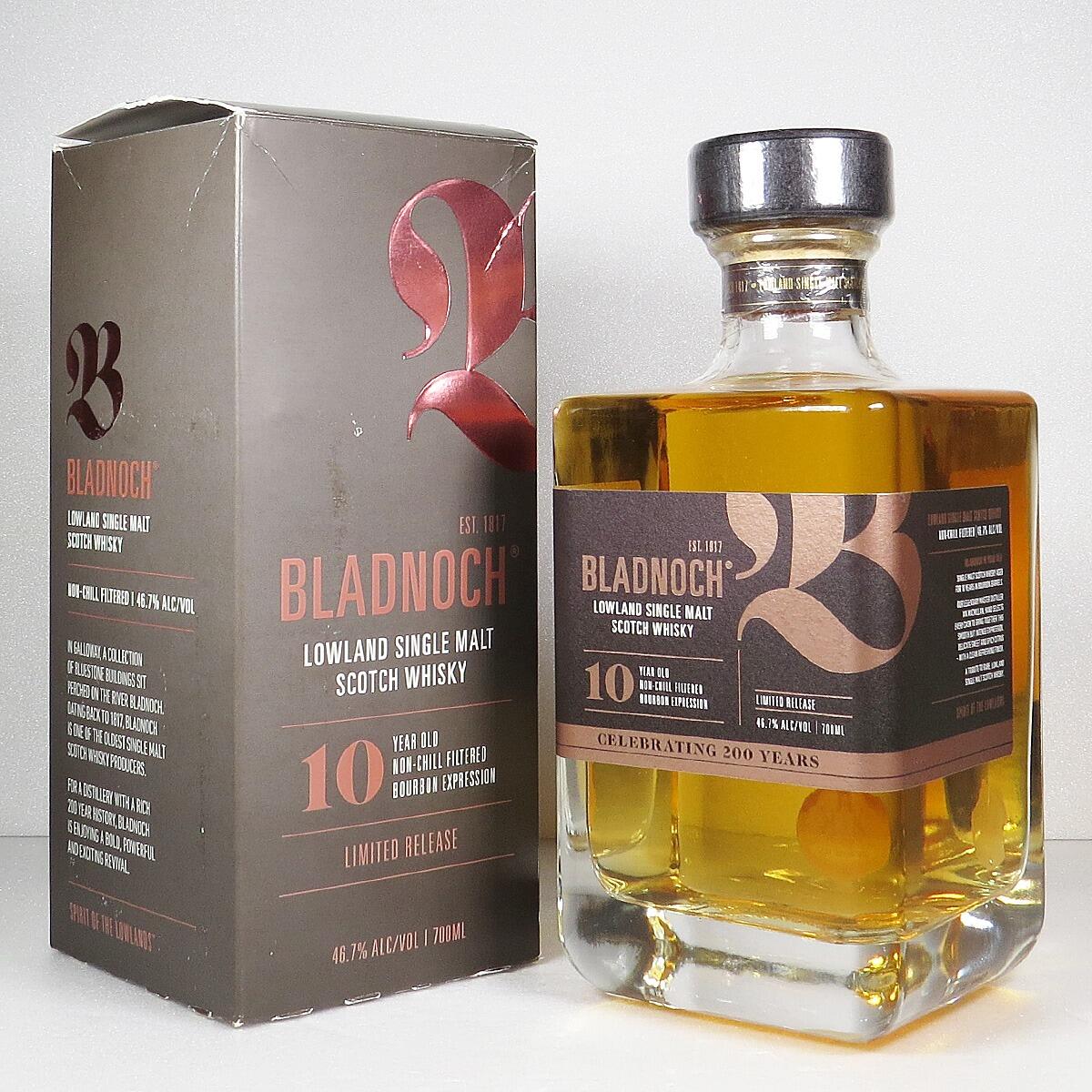 BLADNOCH 10年 200周年限定リリース ウイスキー 700ml Bladnoch 10 Year Old Non-Chill Burbon Expession Limited Release