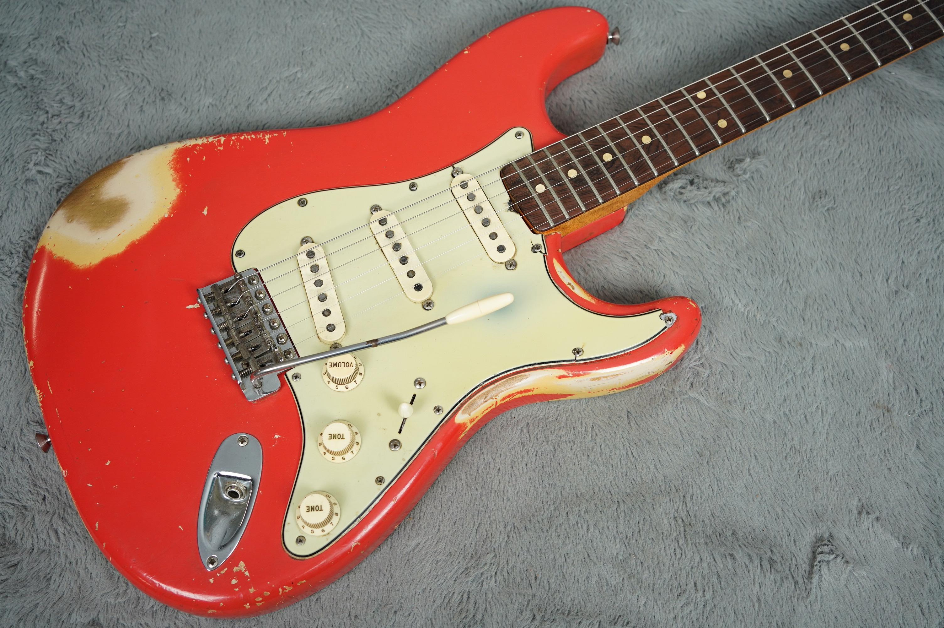 1962 Fender Stratocaster Slab board, Fiesta Red + OHSC