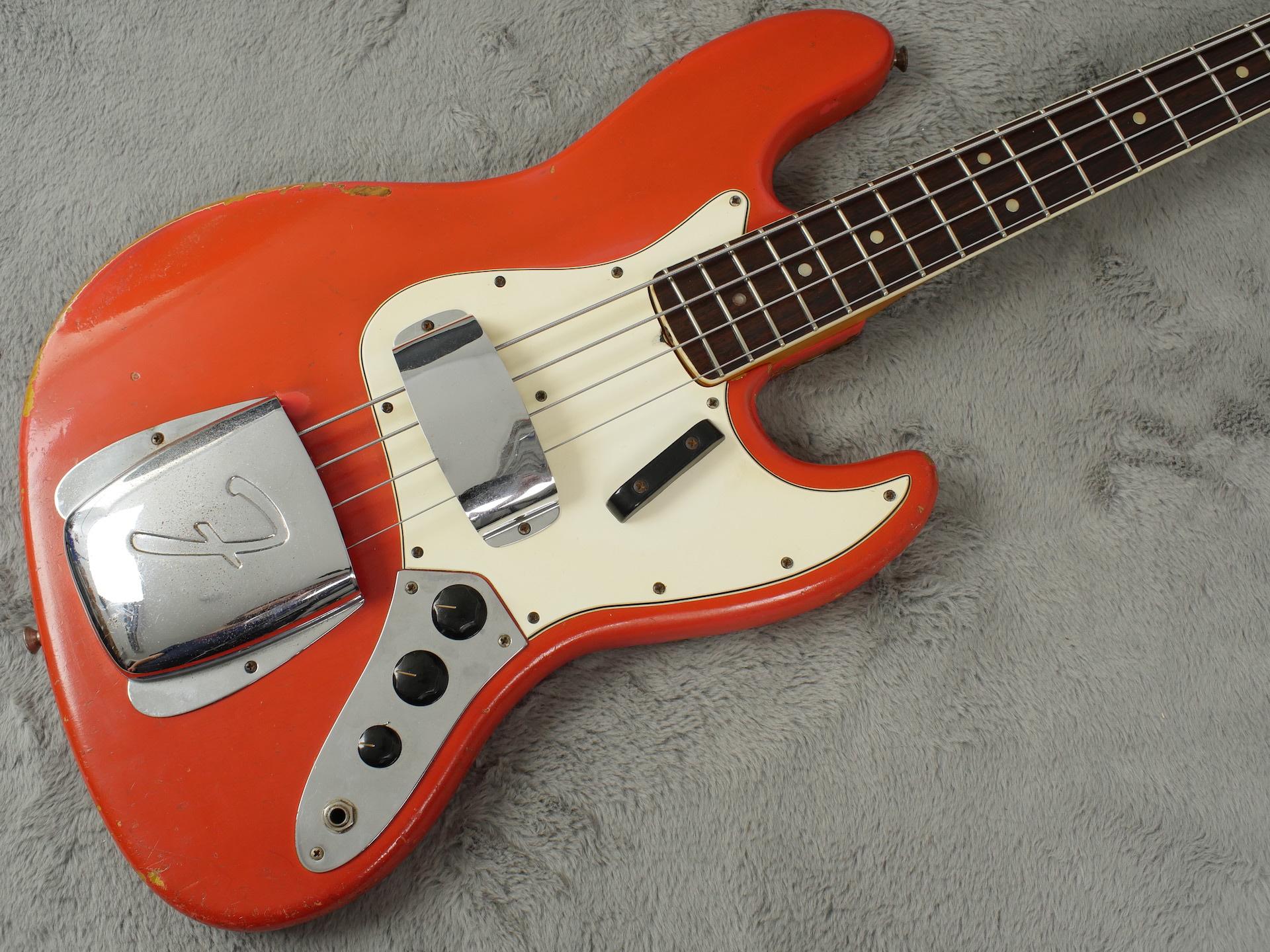 1962 Fender Jazz Bass Fiesta Red + Ohsc