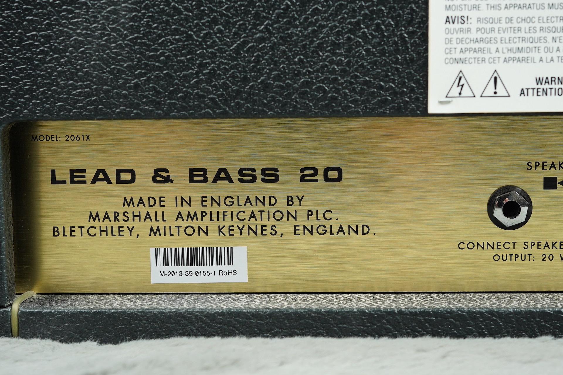 2013 Marshall 2061X Lead - Bass Reissue 20 Watt Hardwired Head