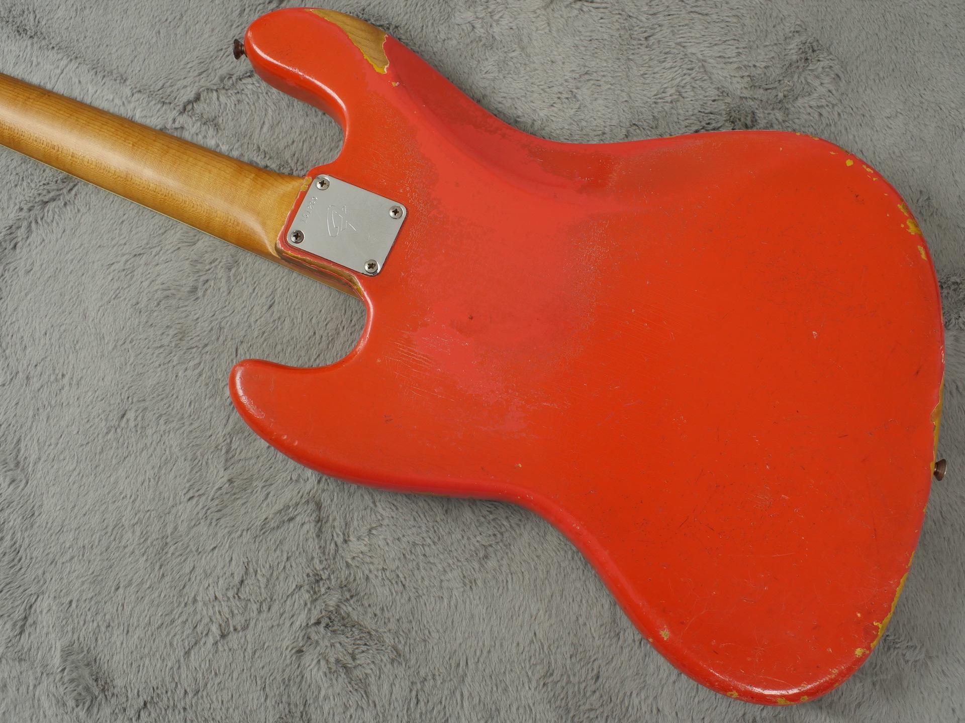 1966 Fender Jazz Bass in Custom Colour Fiesta Red + OHSC