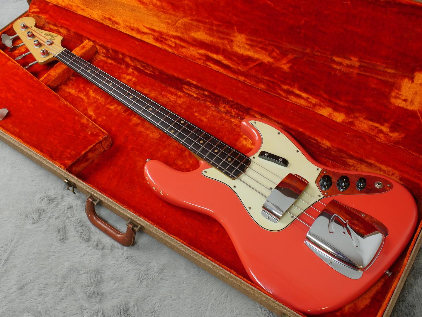 1962 Fender Jazz Bass Fiesta Red + OHSC