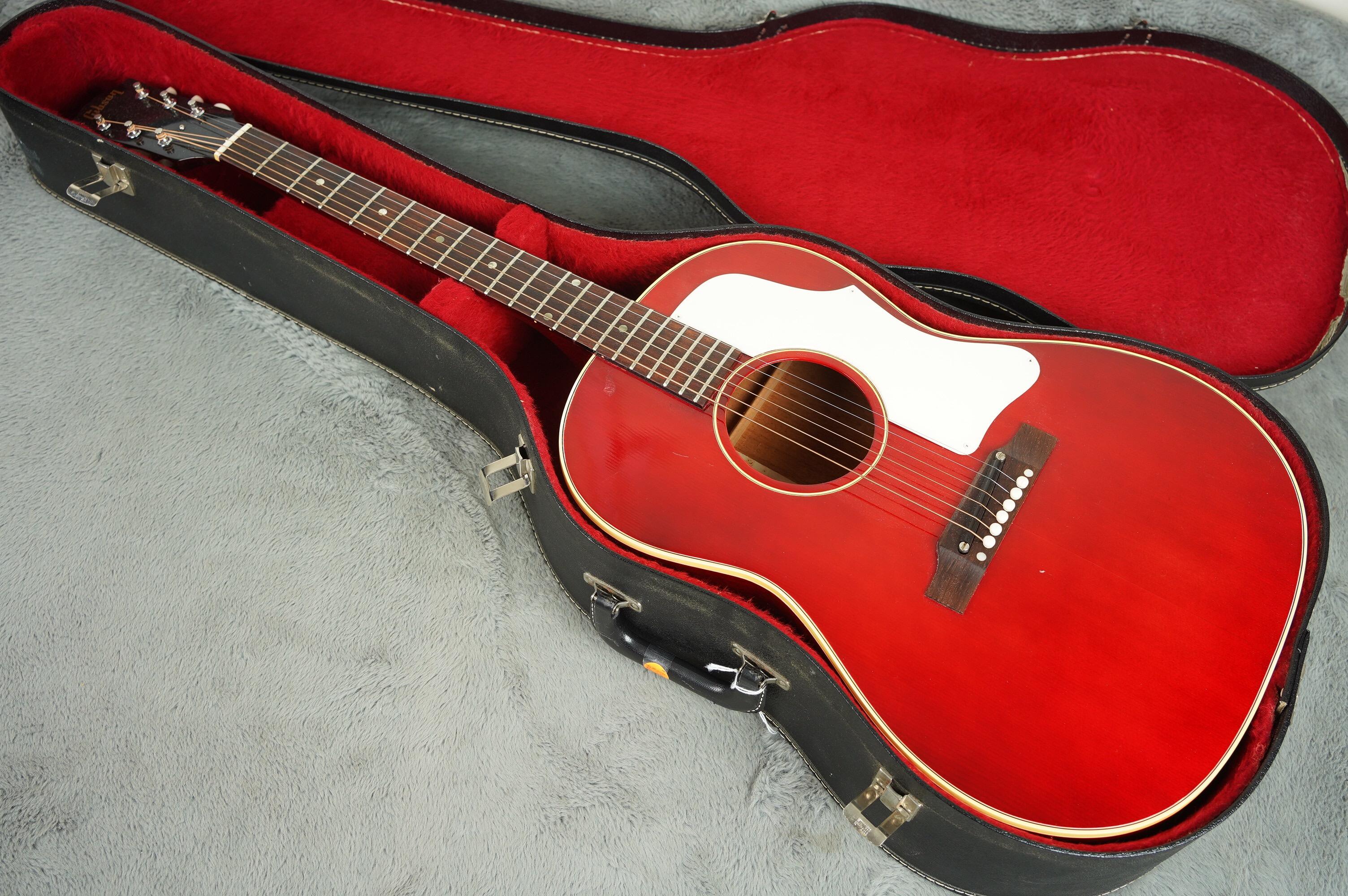 1968 Gibson B-25 rare Cherry Red + OHSC + Tags + receipt