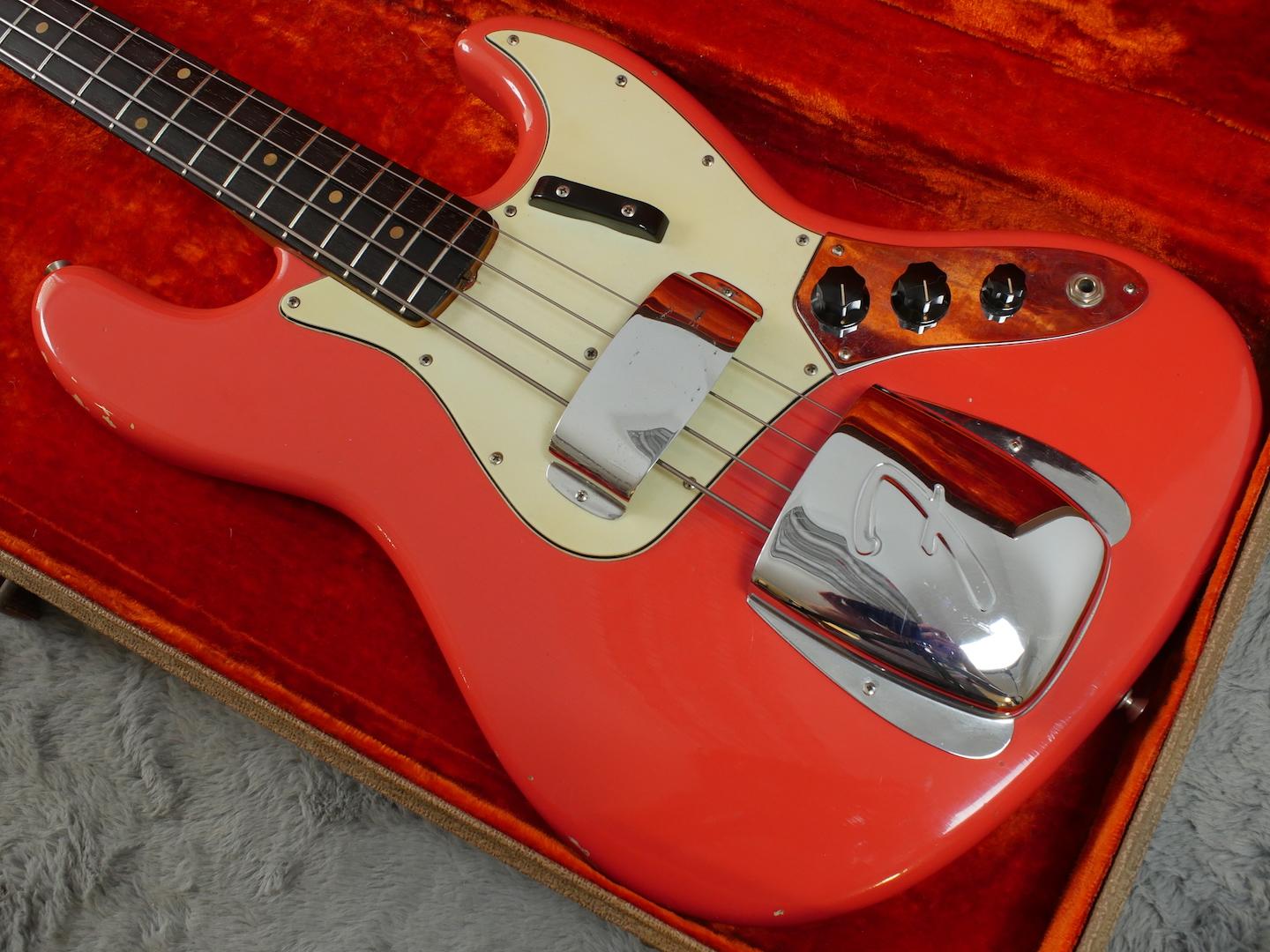 1962 Fender Jazz Bass Fiesta Red + OHSC