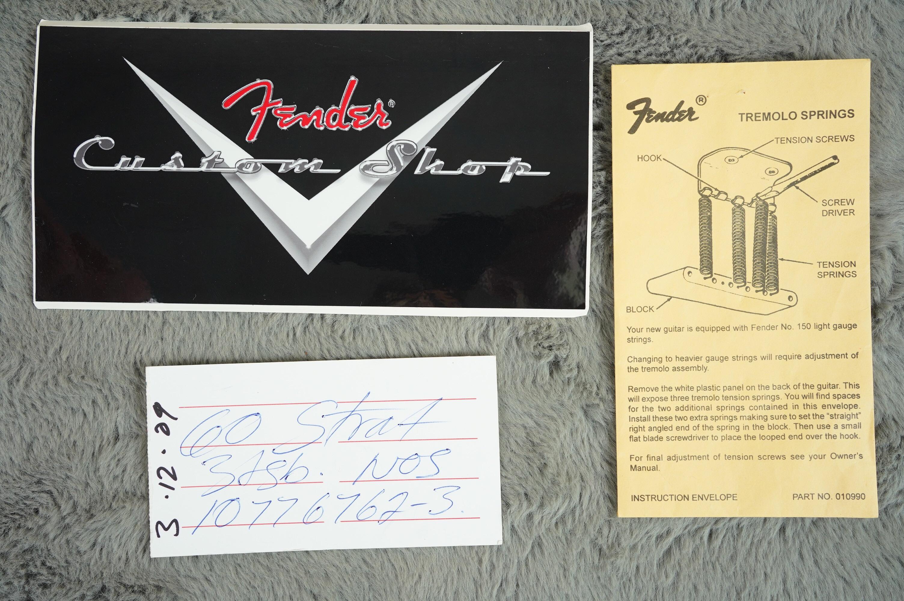 2010 Fender Custom Shop 1960 Reissue Stratocaster