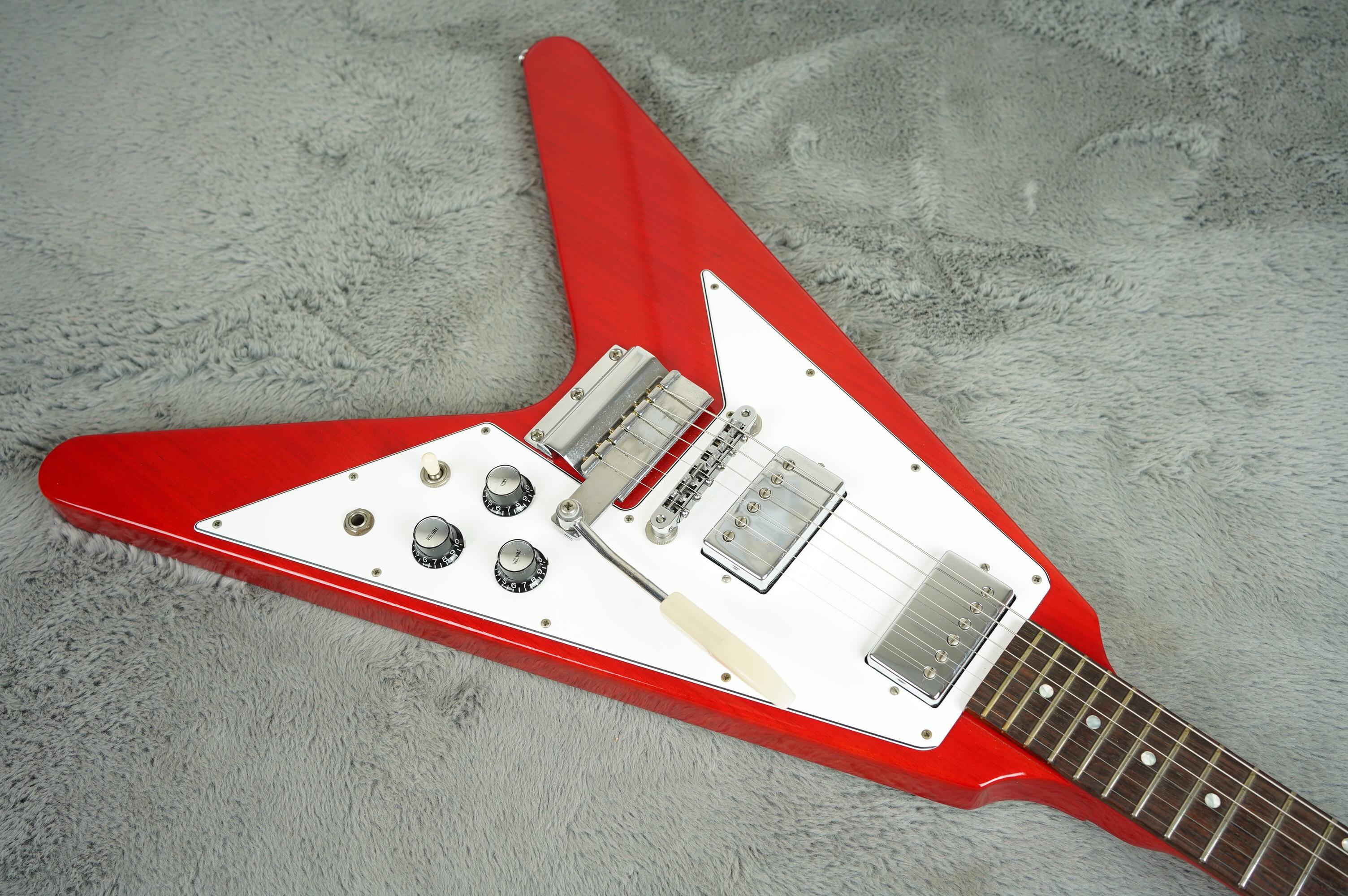 2001 Gibson Custom Shop Korina Flying V 67 Reissue Cherry