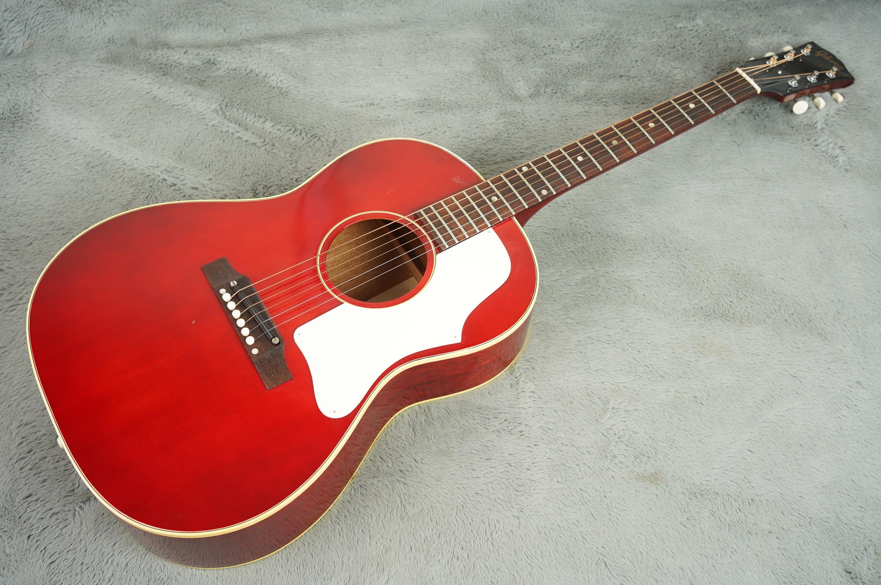 1968 Gibson B 25 rare Cherry Red OHSC Tags receipt