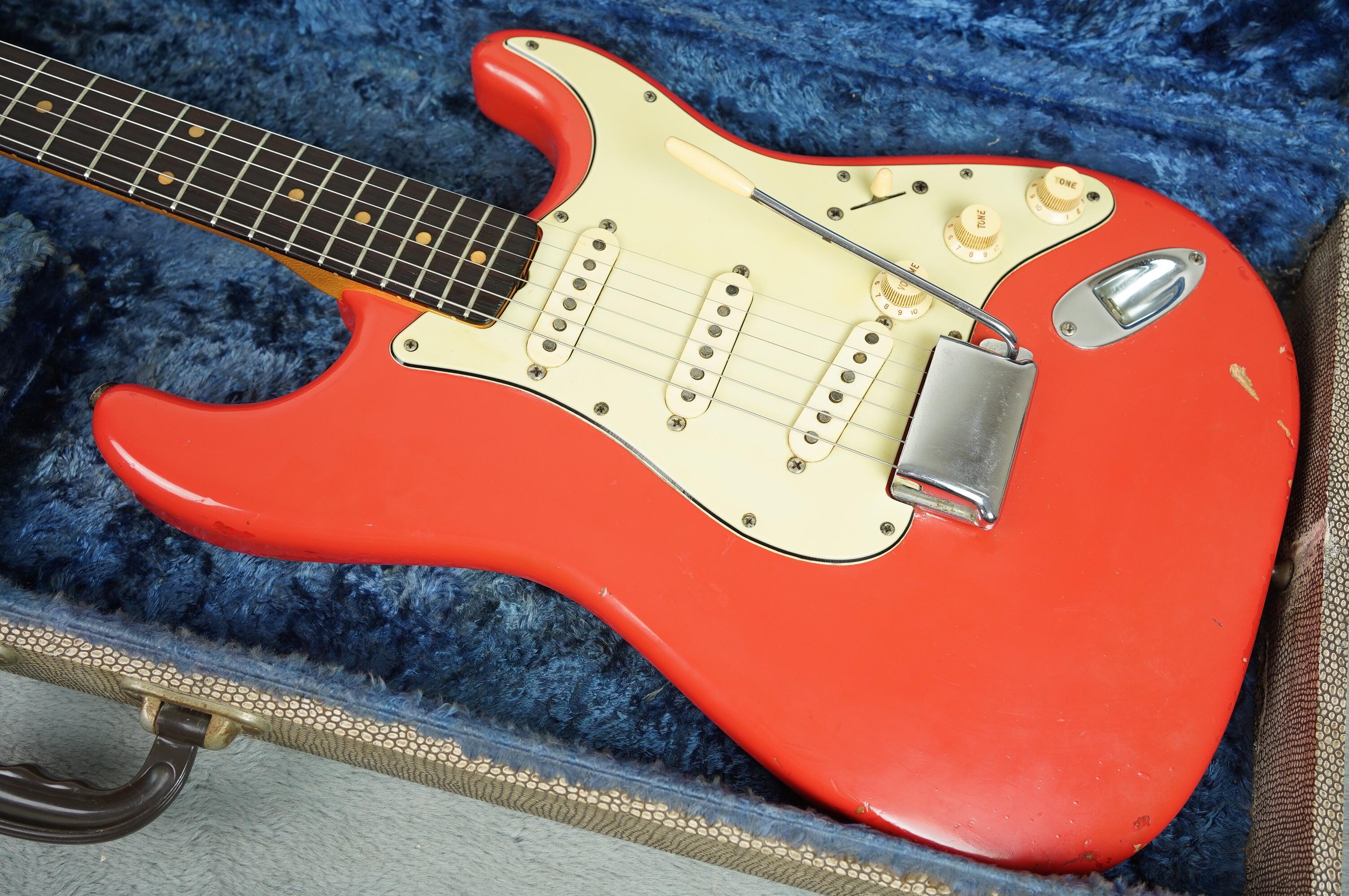 Red fender deals stratocaster for sale