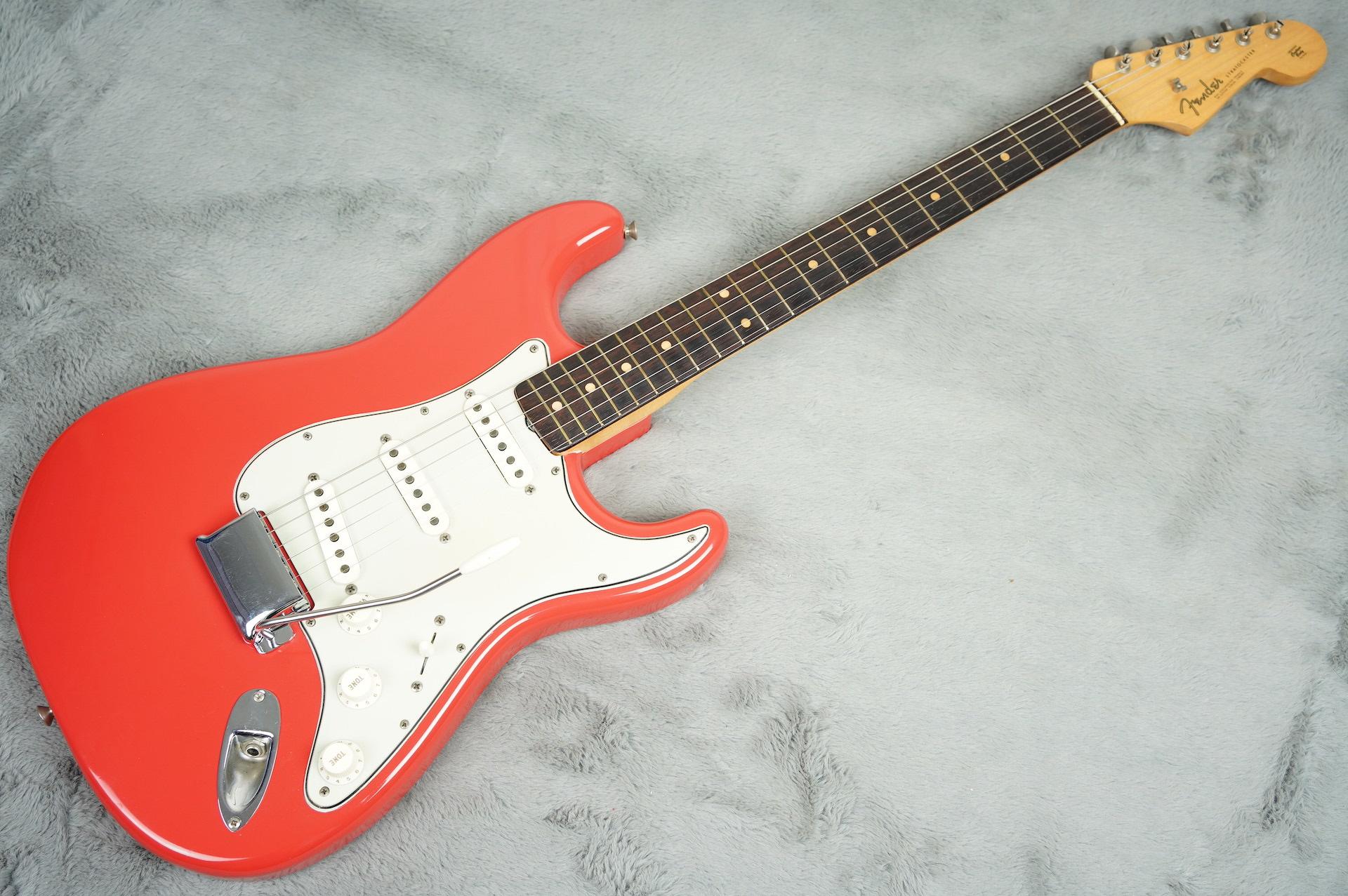 Tåre fjerne fodspor 1963 Fender Stratocaster Fiesta Red near MINT + tags + OHSC