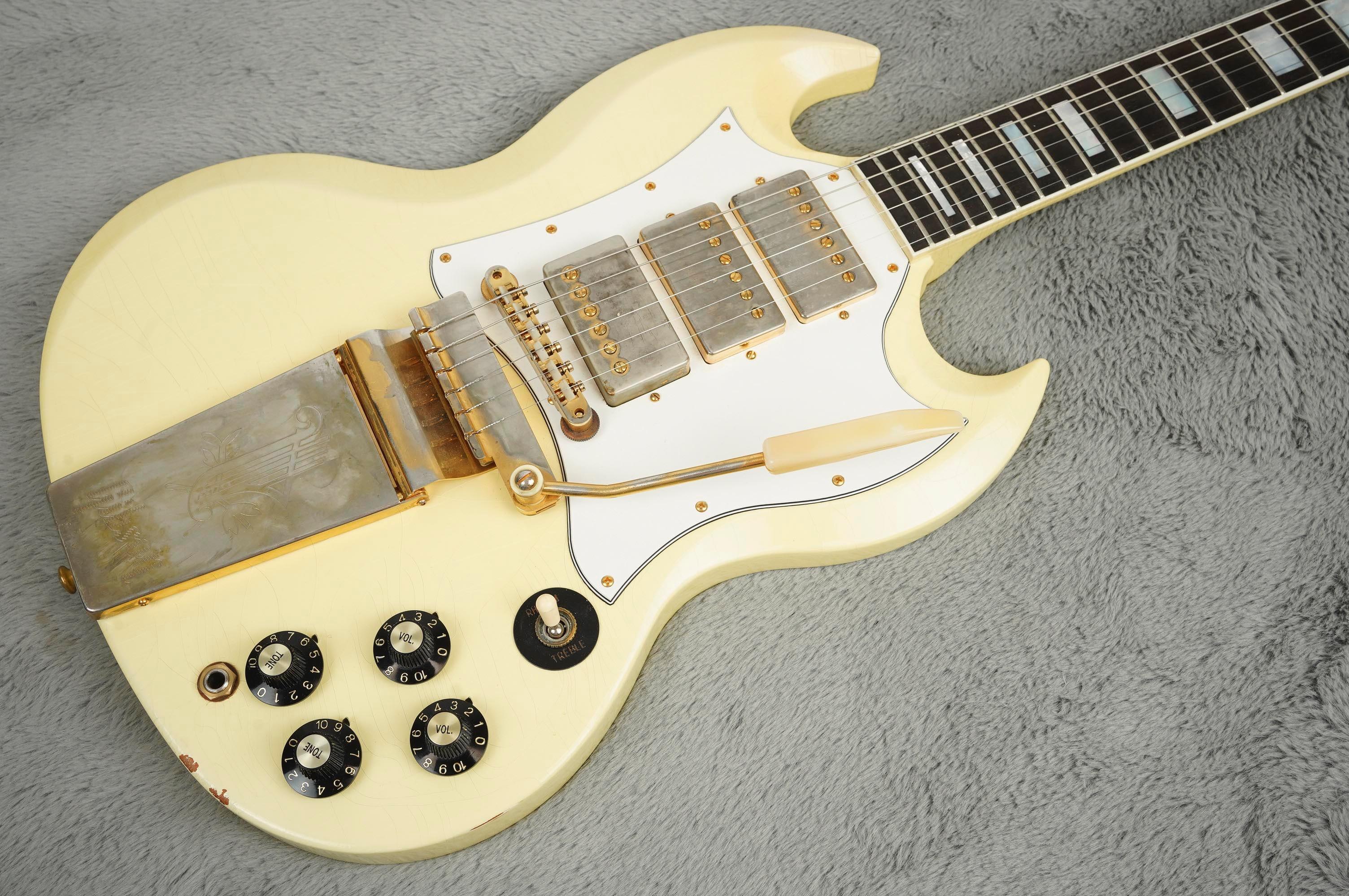 2020 Gibson Jimi Hendrix '67 SG Custom, Aged Polaris White