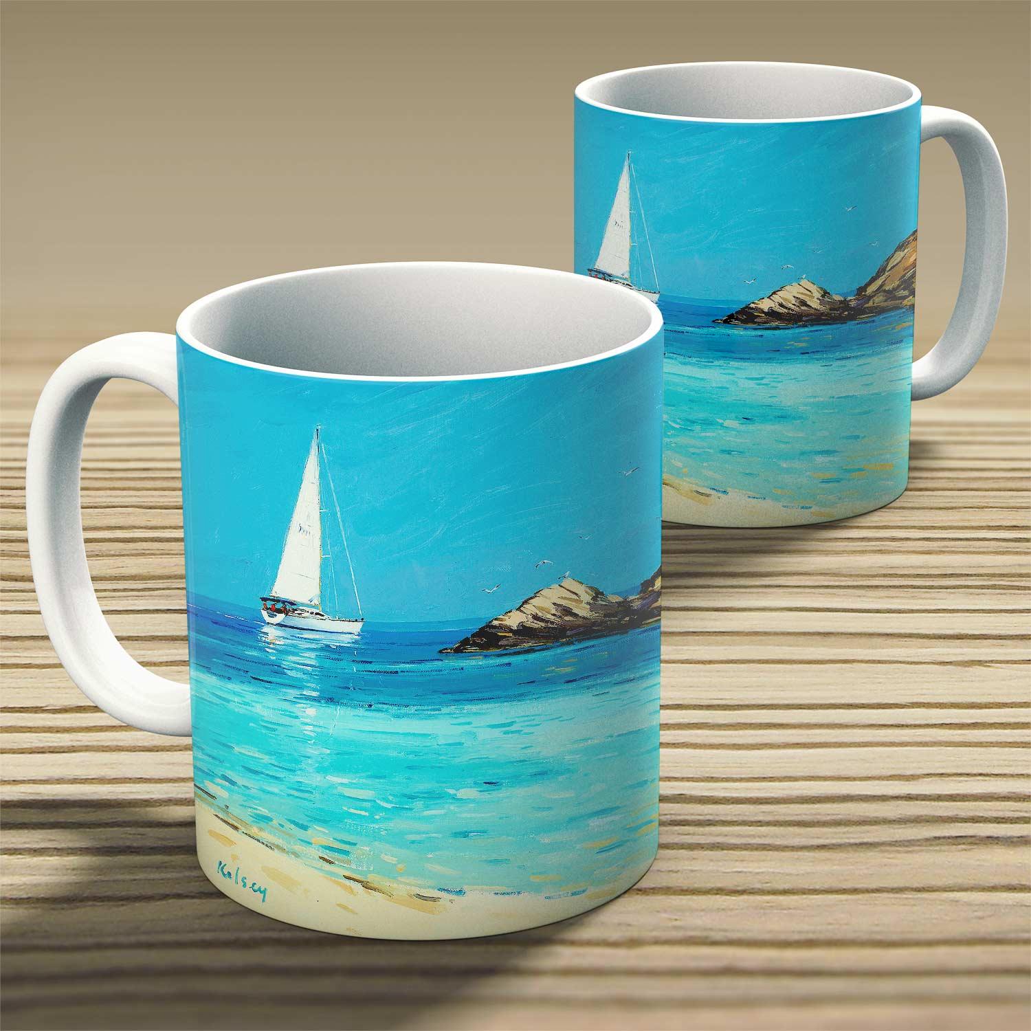 Passing By Mug from an original painting by artist Robert Kelsey