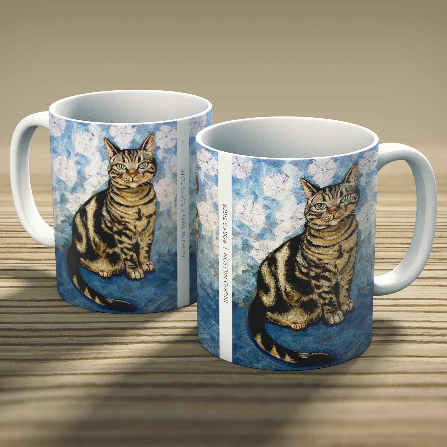 Rorys Tiger Mug from an original painting by artist Ingrid Nilsson