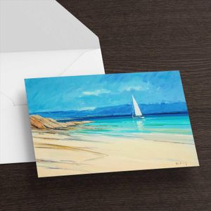 Close to the Shore Greeting Card from an original painting by artist Robert Kelsey