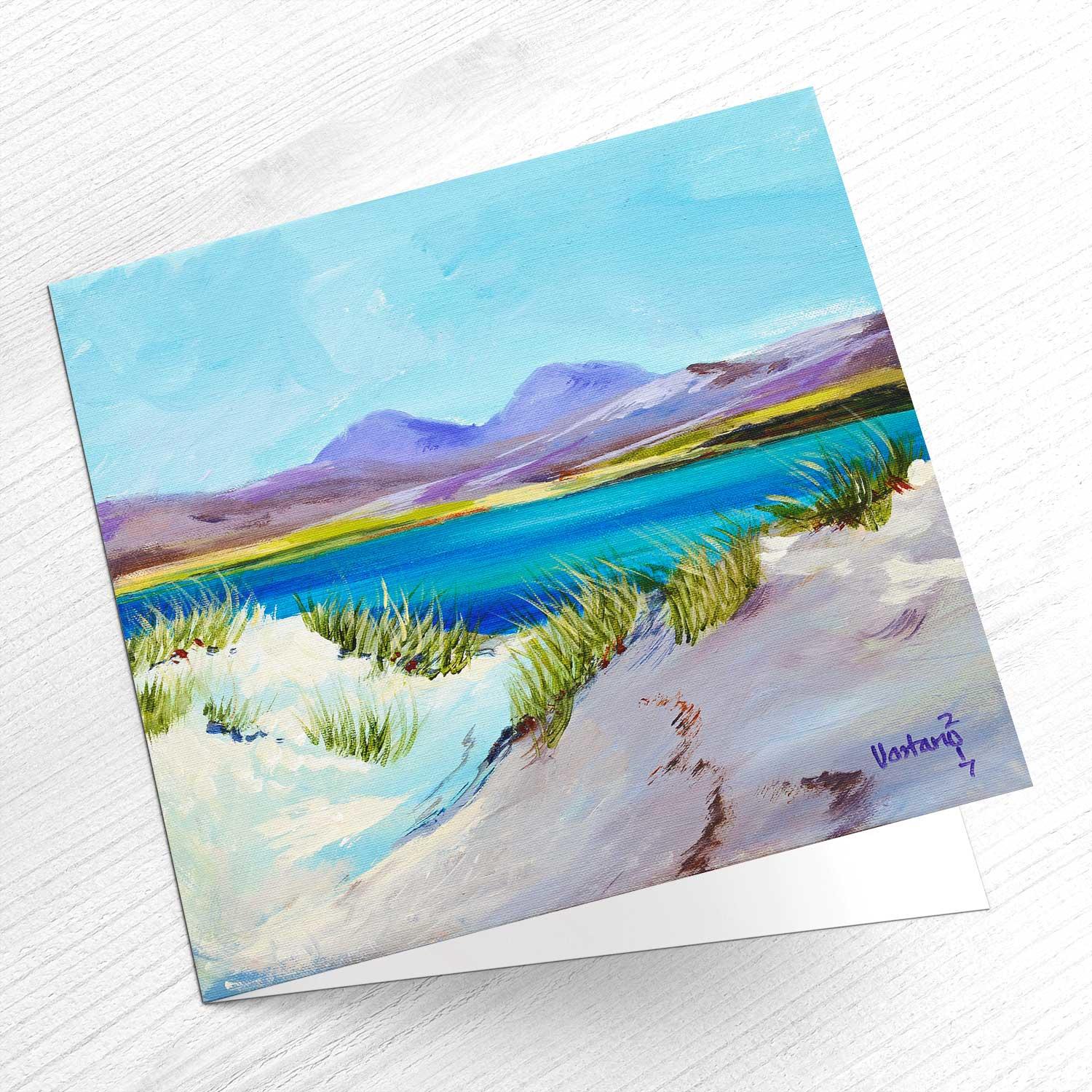 Ardnave Dunes Greeting Card from an original painting by artist Ann Vastano