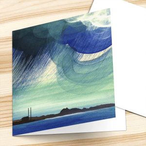 Cockenzie Storm Cloud Greeting Card from an original painting by artist Esther Cohen