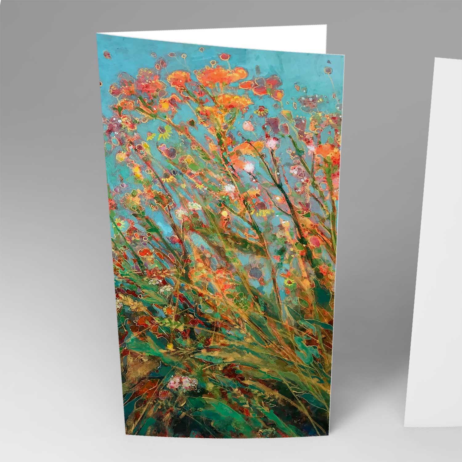 Delighting Portrait  Greeting Card from an original painting by artist Keli Clark