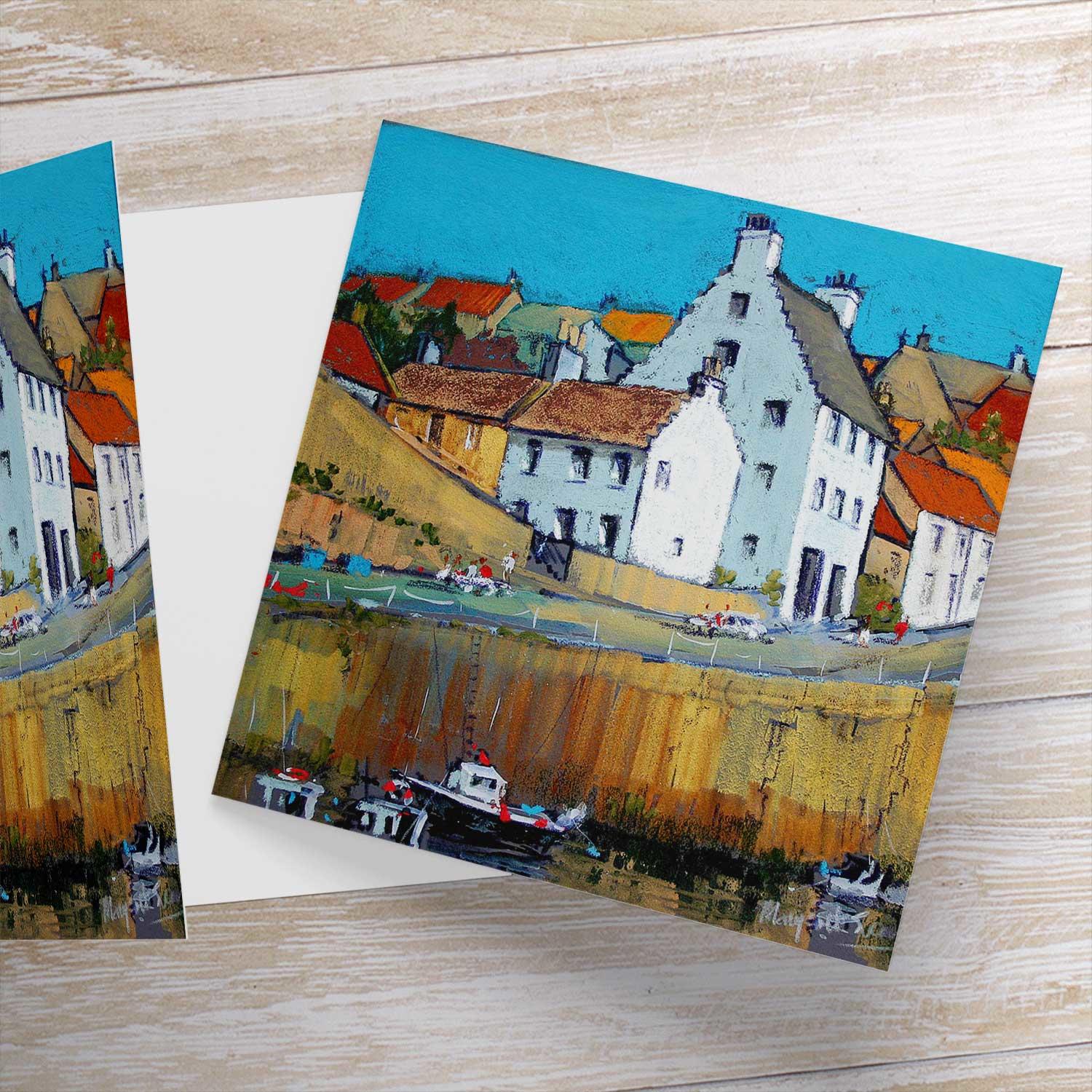 Crail Golds 1 Greeting Card from an original painting by artist Margaret Evans