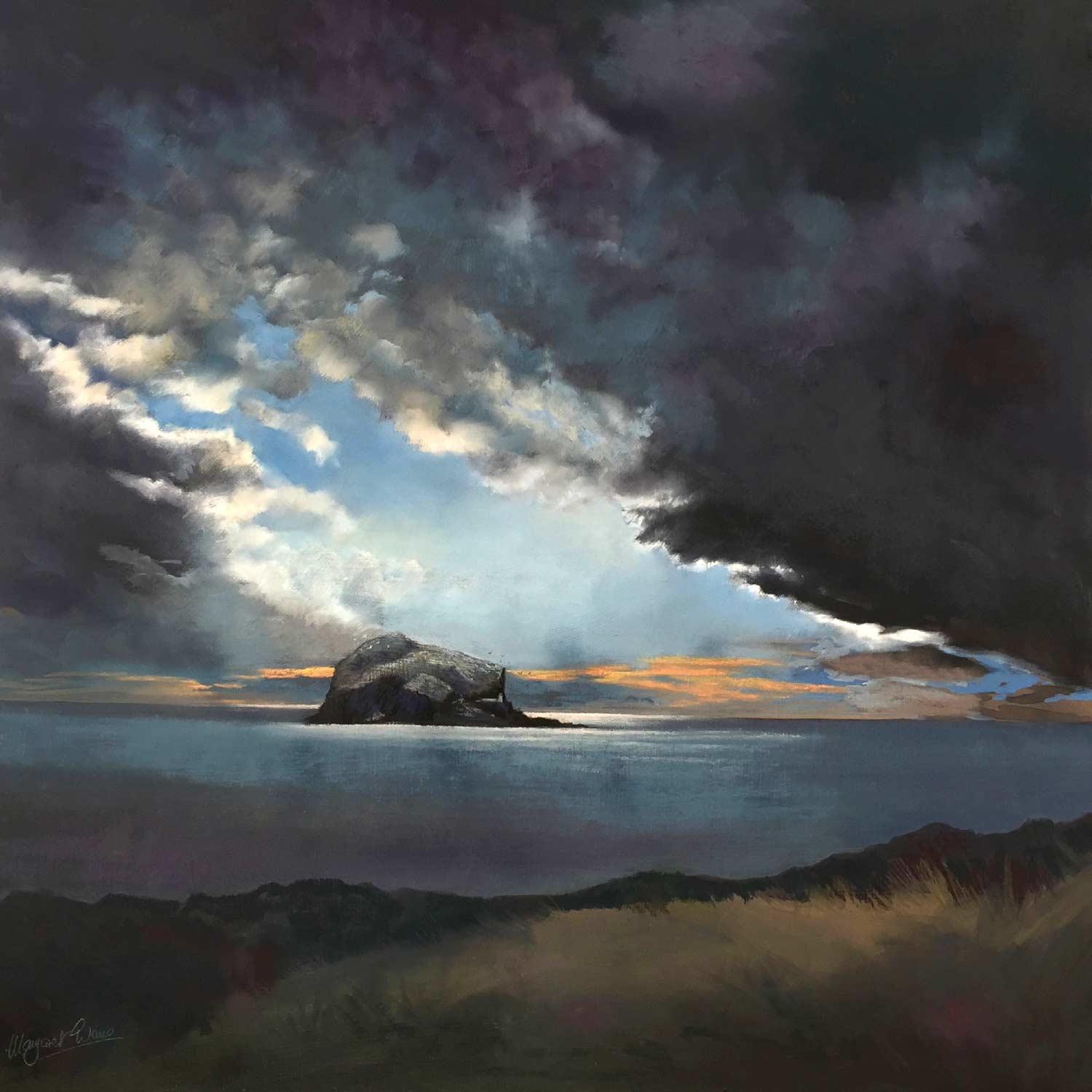 Cloud Break, Bass Rock by Margaret Evans