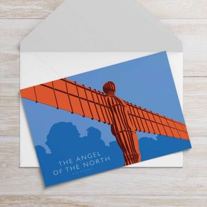 The Angel of the North Greeting Card from an original painting by artist Peter McDermott