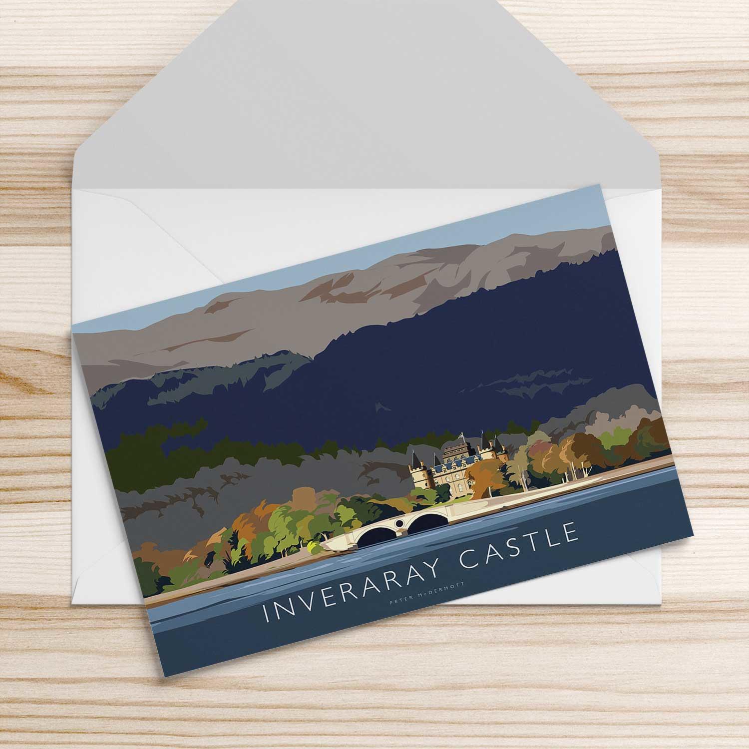 Inveraray Castle Greeting Card from an original painting by artist Peter McDermott