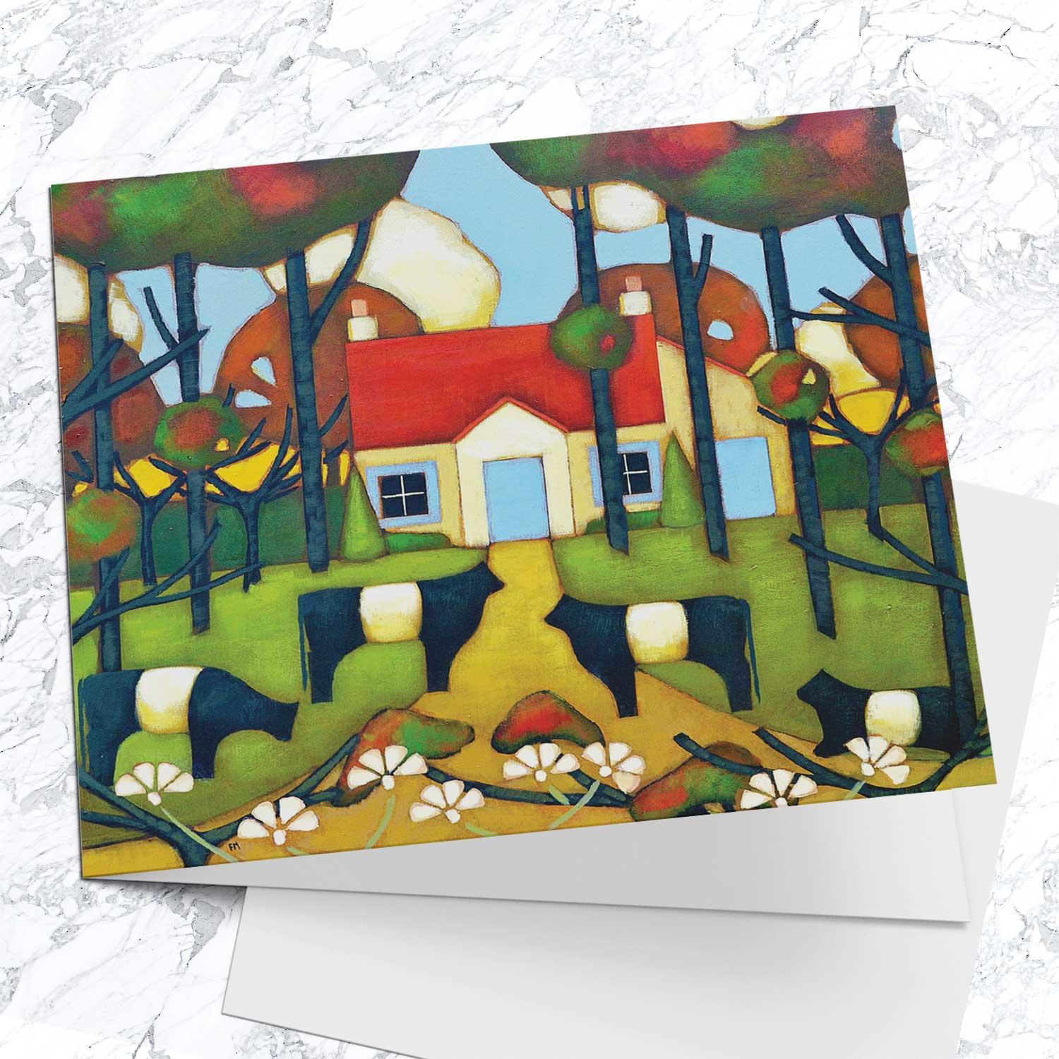 Galloway Autumn Greeting Card from an original painting by artist Fiona Millar